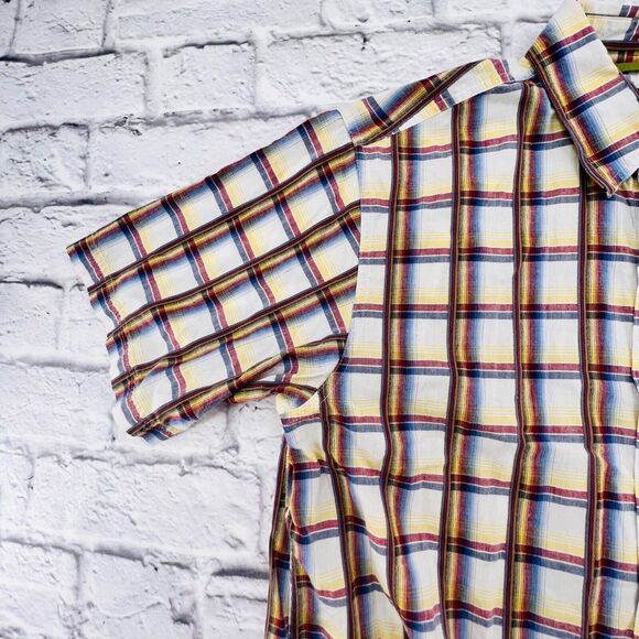 NOT FOR SALE  Royal Robbins Button Up Shirt Men's Medium Multicolor Plaid Short - Picture 4 of 10